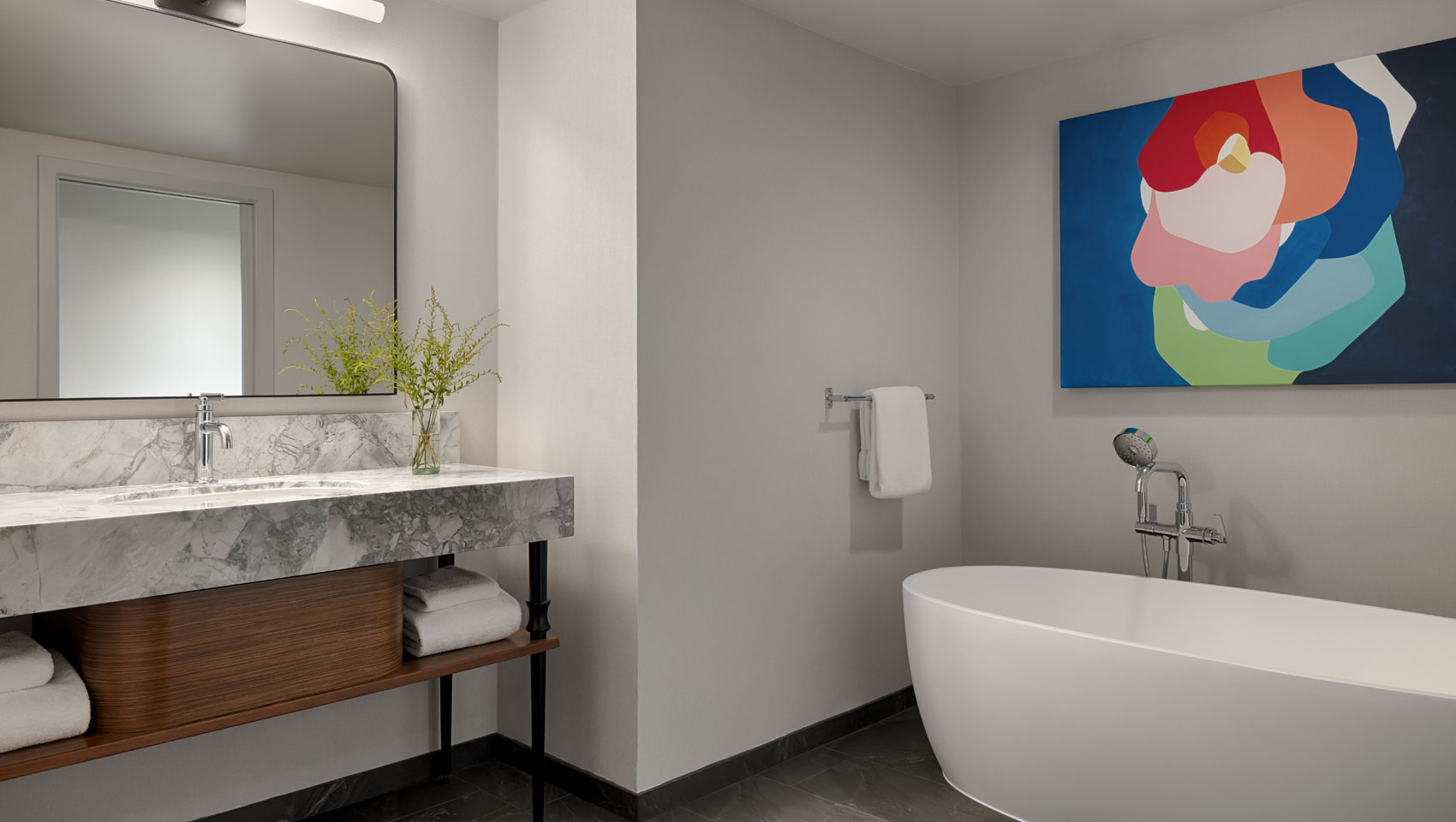 Ambassador Suite tub and sink at Kimpton Hotel Monaco Seattle