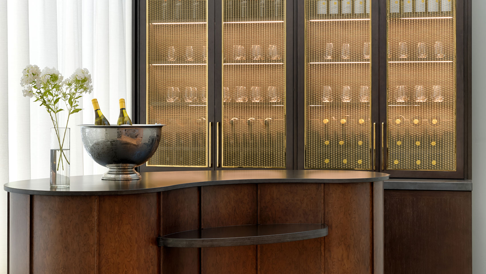 set up for wine hour at Kimpton Hotel Monaco Seattle