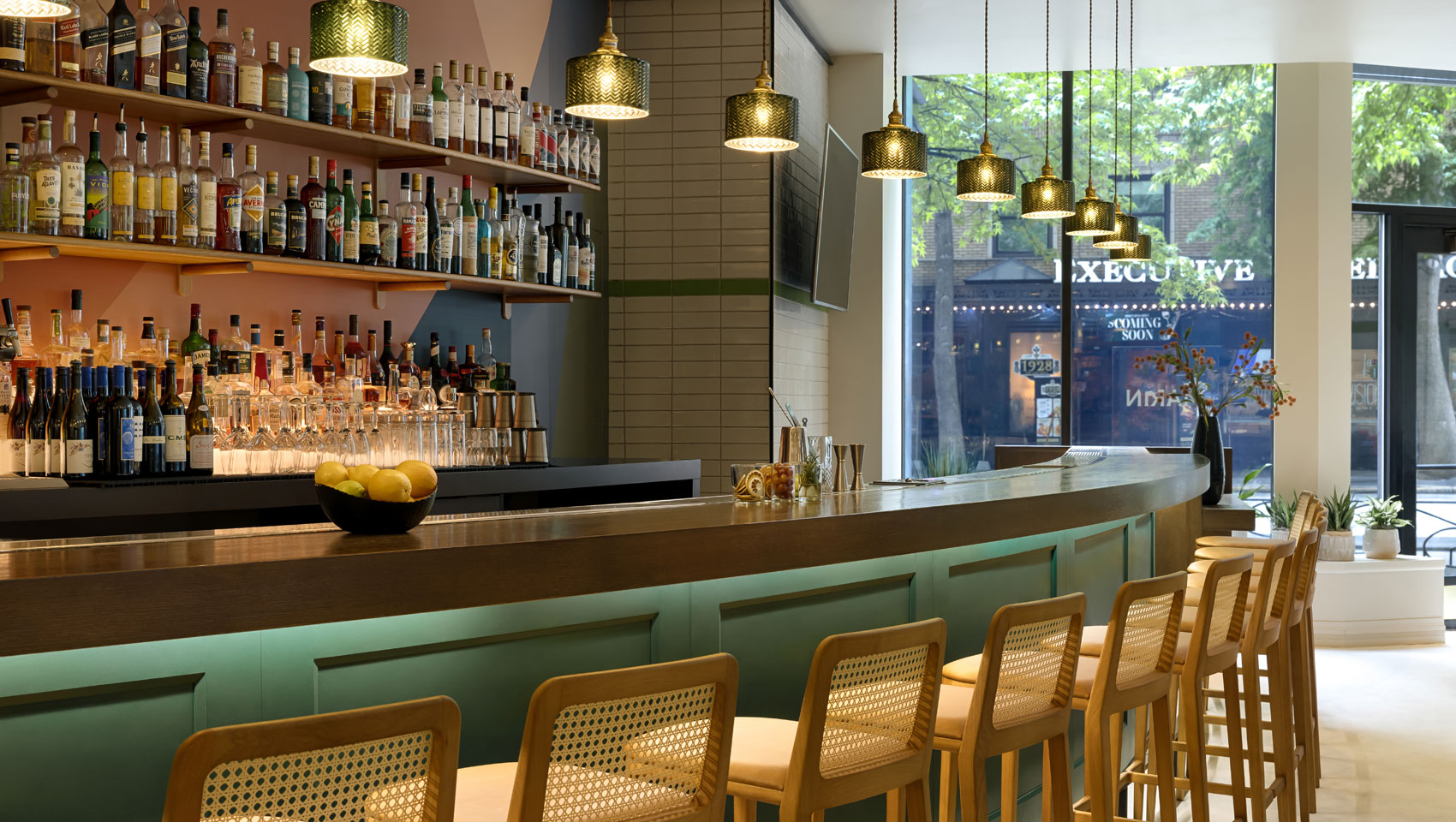 Close-up of bar at Marin at Kimpton Hotel Monaco Seattle