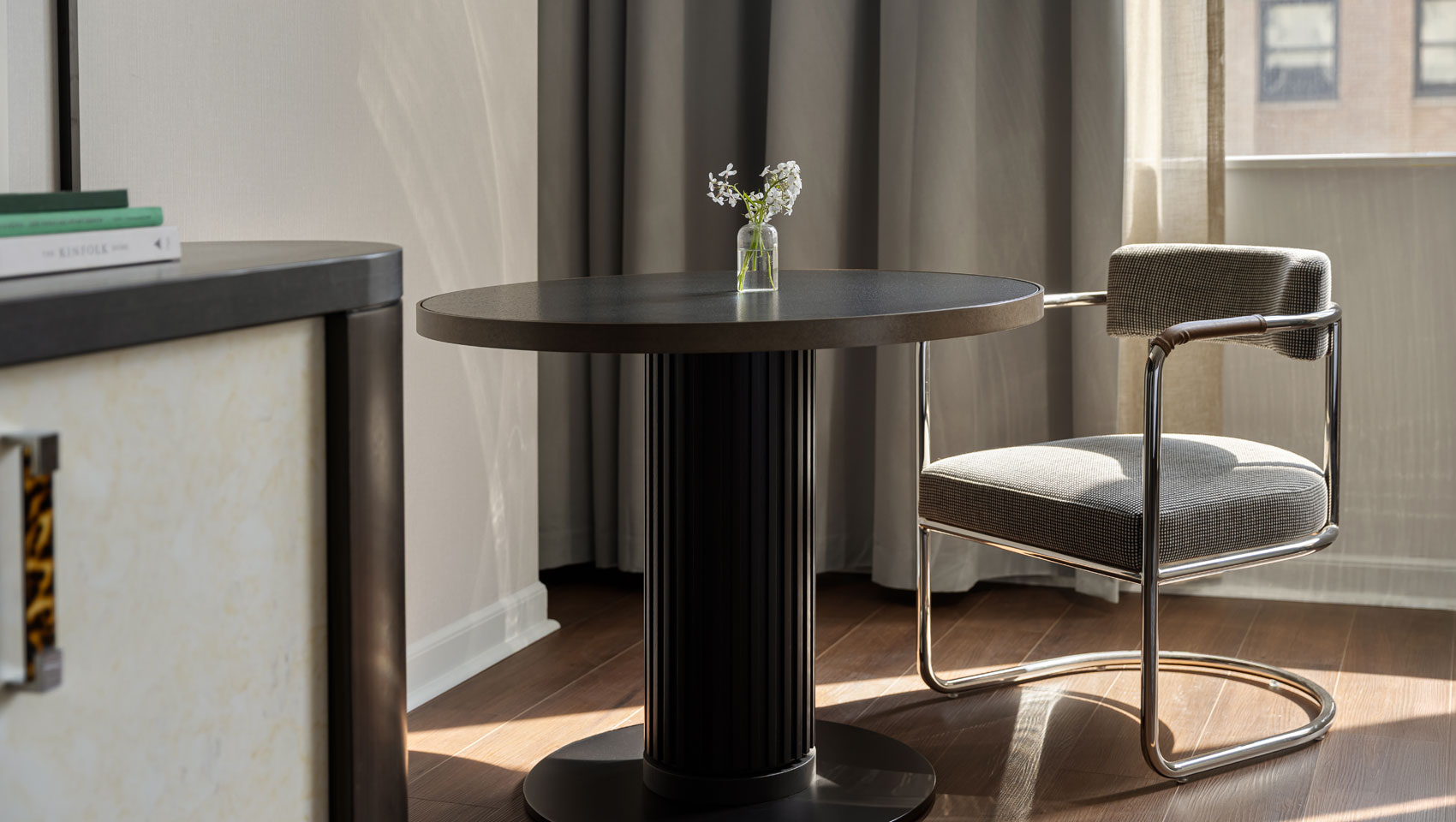 close-up of desk in guestroom at Kimpton Hotel Monaco Seattle