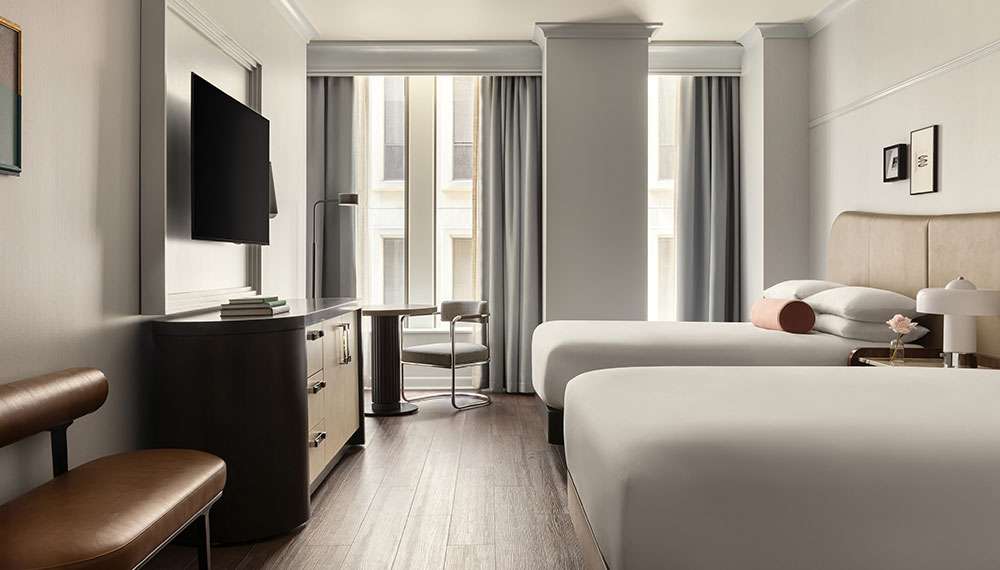 Monaco Seattle double queen guestroom