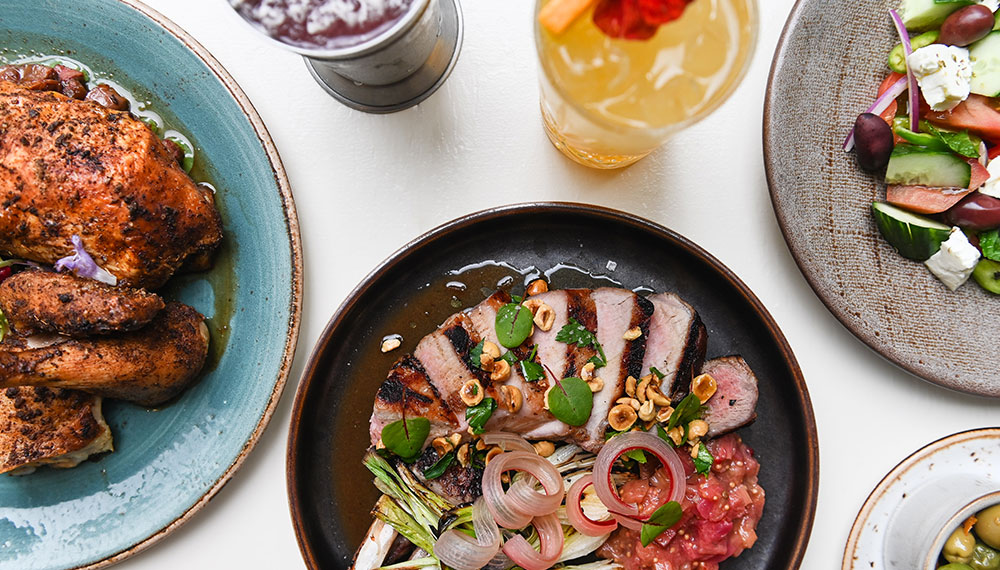 a selection of dishes at Marin