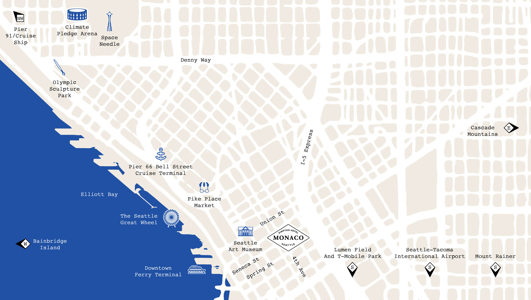  Kimpton Monaco Seattle Area Map